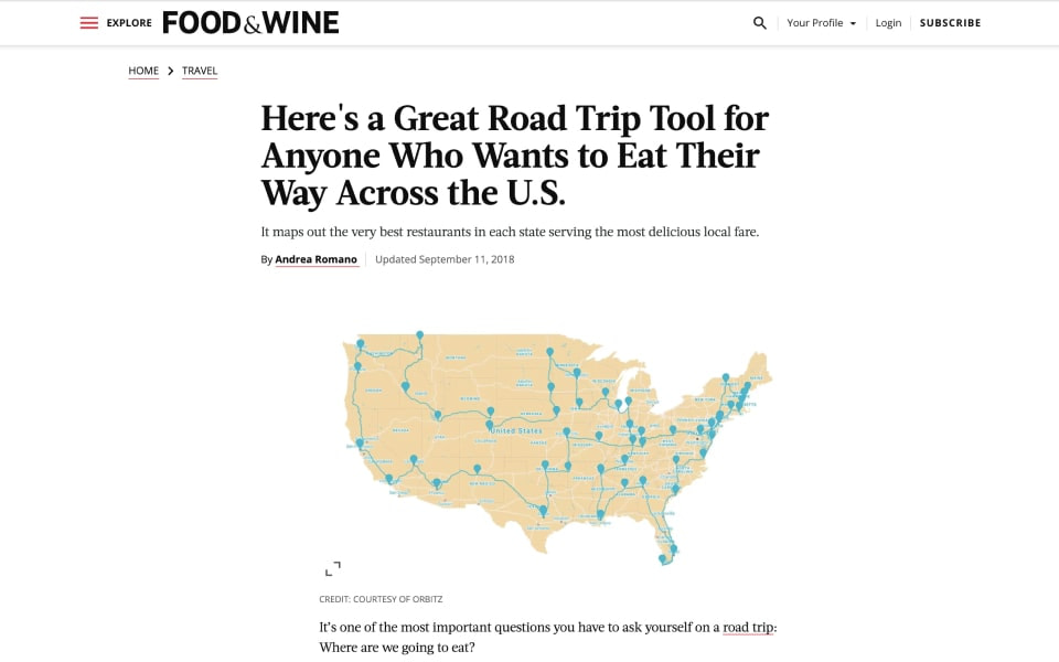 US Foodie Trip coverage